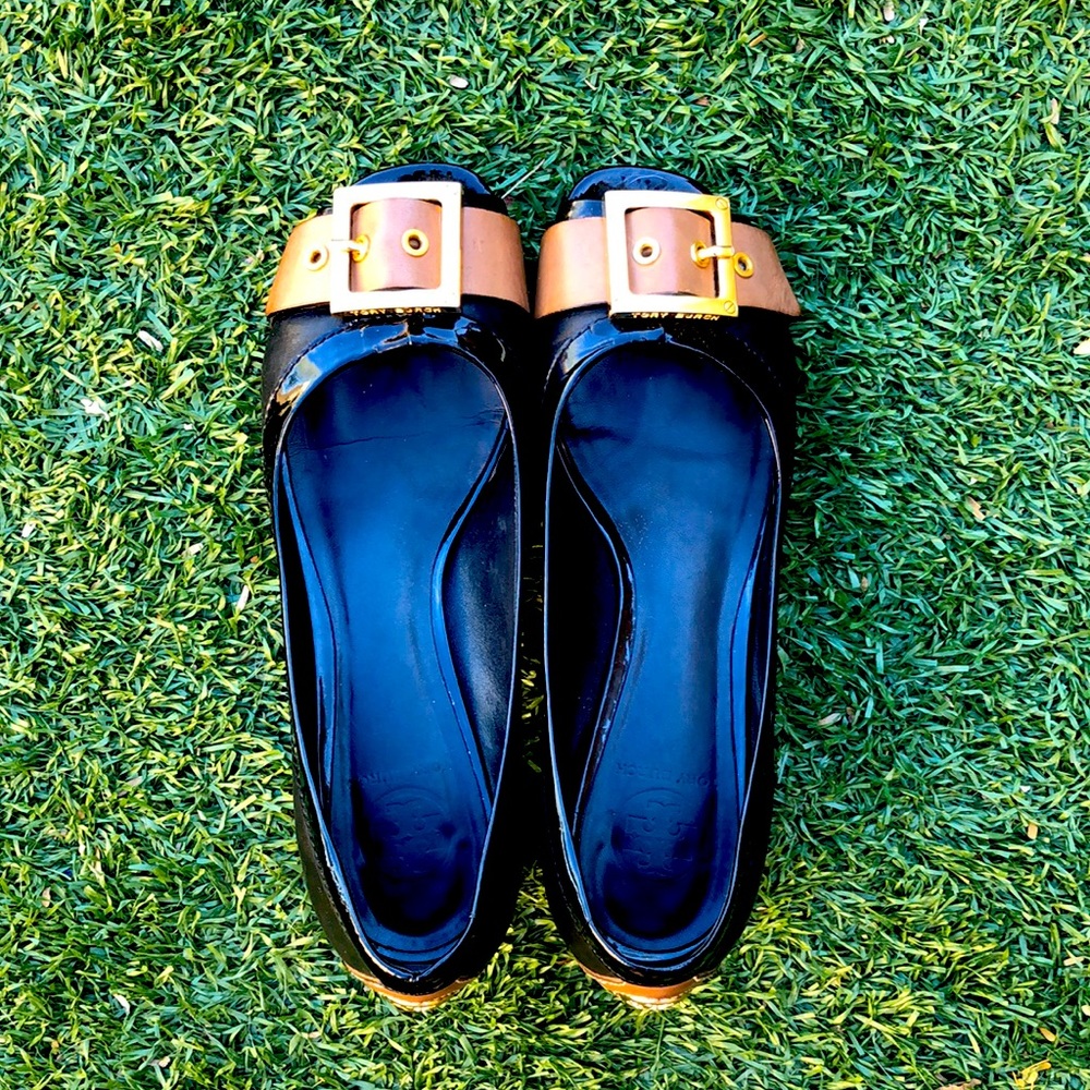 Gorgeous Tory Burch ladies peep toe pumps size 10